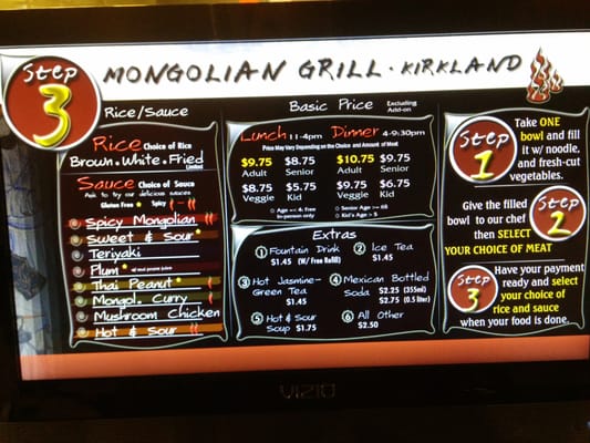 Menu photo 4 Mongolian Grill Kirkland, WA