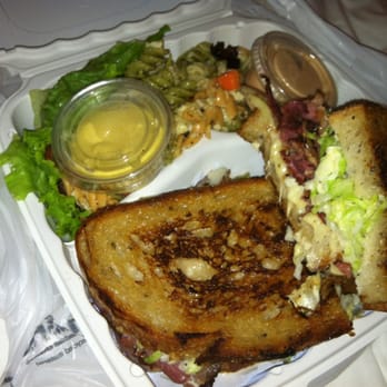 Simple Simon's Bakery & Bistro - The hot pastrami with coleslaw and onions. Wow!!!!! - Bakeries Near Me - Riverside, California