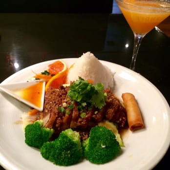 Bahn Thai Restaurant - Garlic pepper duck w/ orange martini. Happy Memorial Day to me! - Thai Near Me - Tallahassee, Florida Bahn Thai Restaurant - Garlic pepper duck w/ orange martini. Happy Memorial Day to me! - Thai Near Me - Tallahassee, Florida