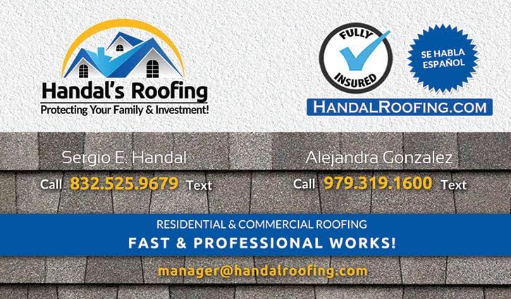Slide of Handal’s Roofing