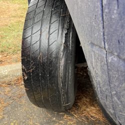 Walmart Supercenter - This is what my tire looked like when I got there