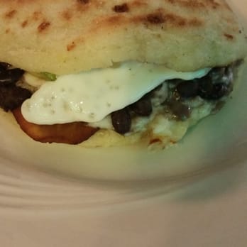 La Fogata Restaurant - Arepa stuffed with egg, beans, avacado,cheese, sweet plantain.  Yeaaa ur drooling right??? Yum - Colombian Near Me - Elizabeth, New Jersey