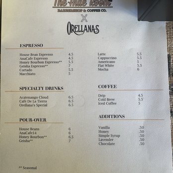 The Hide Room Coffee - Menu - Coffee & Tea Near Me - Burbank, California The Hide Room Coffee - Menu - Coffee & Tea Near Me - Burbank, California