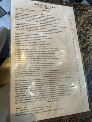Menu photo 5 Trattoria del Sole Sherman Oaks, CA Menu photo 5 Trattoria del Sole Sherman Oaks, CA
