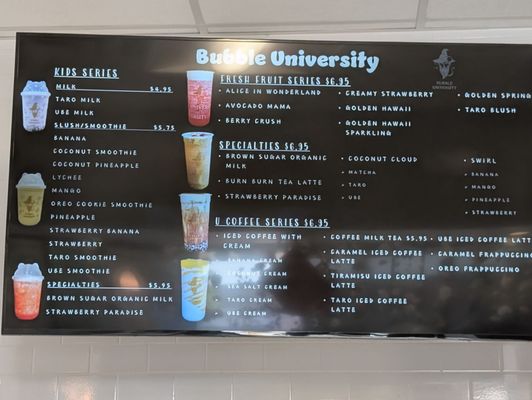 Menu photo 1 Bubble University Roseville, CA