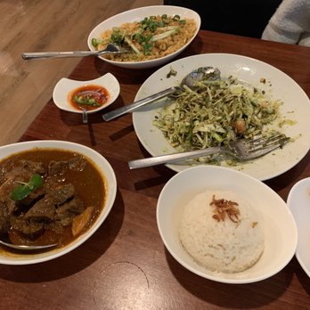 Burma Burma - Tea Leaf Salad Coconut Rice Samosas Burmese Style Beef Curry - Burmese Near Me - Dublin, California Burma Burma - Tea Leaf Salad Coconut Rice Samosas Burmese Style Beef Curry - Burmese Near Me - Dublin, California