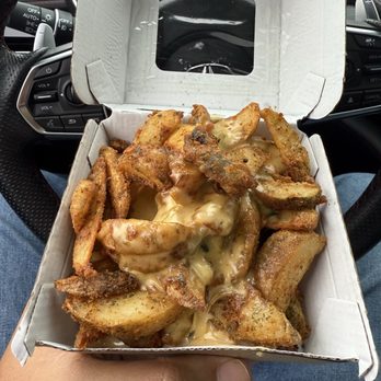 Buffalo Wild Wings - Potato Wedges with Hatch Queso on top - Sports Bars Near Me - Atlanta, Georgia