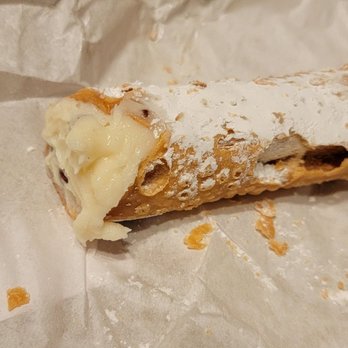 Dino's Pizza Kitchen - Chocolate chip cannoli. Sorry! Couldn't wait and took a bite out of it already... - Pizza Near Me - Livermore, California Dino's Pizza Kitchen - Chocolate chip cannoli. Sorry! Couldn't wait and took a bite out of it already... - Pizza Near Me - Livermore, California