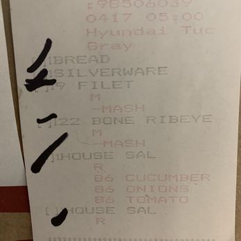 Outback Steakhouse - Receipt showing it's supposed to be Medium - Steakhouses Near Me - Coraopolis, Pennsylvania Outback Steakhouse - Receipt showing it's supposed to be Medium - Steakhouses Near Me - Coraopolis, Pennsylvania