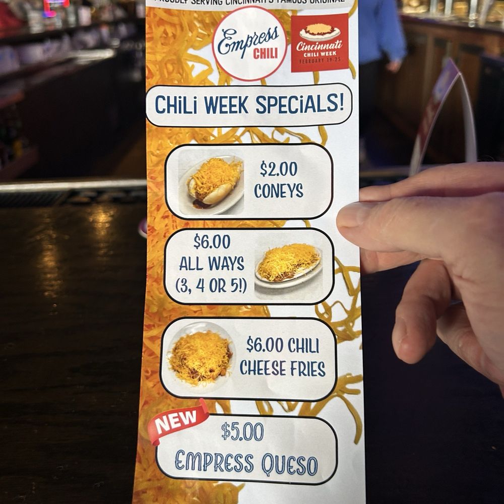 Champions Grille - Chili week specials 2025 - Beer, Wine & Spirits Near Me - Cincinnati, Ohio