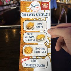 Champions Grille - Chili week specials 2025