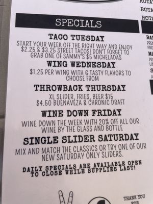Menu photo 4 508 Tavern Vista, CA