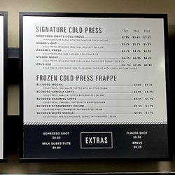 Ginna's Café - Drinks Menu
