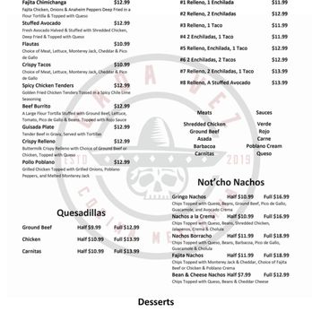 Cada Vez Cocina Mexicana - Menu - Bars Near Me - Amarillo, Texas Cada Vez Cocina Mexicana - Menu - Bars Near Me - Amarillo, Texas