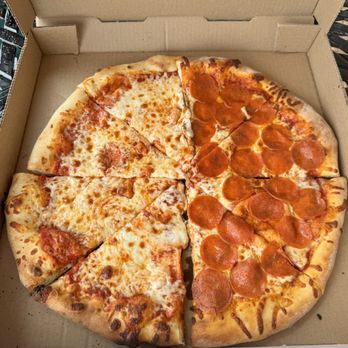 Pizza Window - Half cheese half pepperoni - Food Stands Near Me - Lake Buena Vista, Florida Pizza Window - Half cheese half pepperoni - Food Stands Near Me - Lake Buena Vista, Florida
