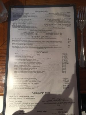 Menu photo 8 La Casa Restaurant & Bar Sonoma, CA Menu photo 8 La Casa Restaurant & Bar Sonoma, CA