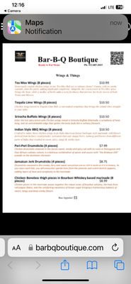 Menu photo 3 Bar-B-Q Boutique Leander, TX