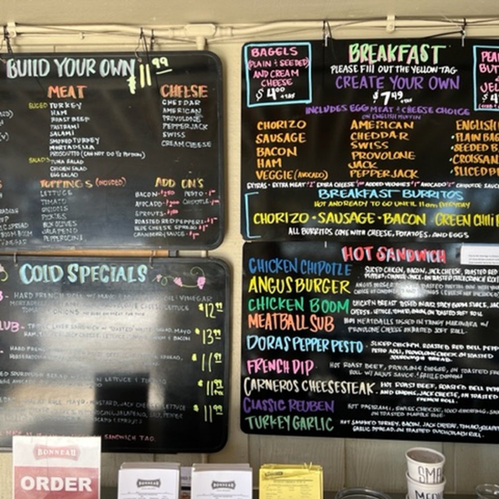 Bonneau - Menus with paper and pens for your order slips - Delis Near Me - Sonoma, California Bonneau - Menus with paper and pens for your order slips - Delis Near Me - Sonoma, California
