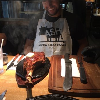 Aloha Steak House - 44 oz bone in Rib Eye carved at the table - Steakhouses Near Me - Honolulu, Hawaii