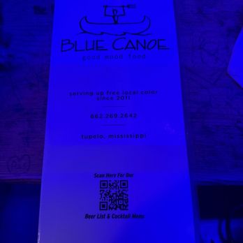 Blue Canoe - Menu - Bars Near Me - Tupelo, Mississippi
