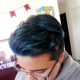 Love the color highlights Gina did for my son.. Love the color highlights Gina did for my son..