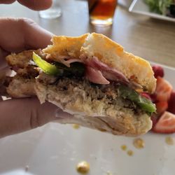 Elliotts an Urban Kitchen - Half of the grilled meatloaf sandwich