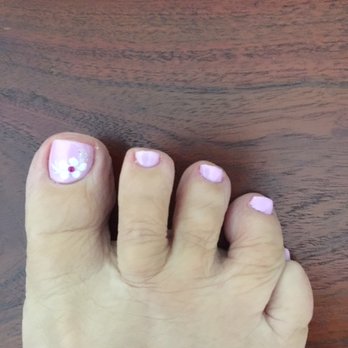 Perfect Nails - Connie did an amazing job in every area of my gel pedicure.  I love her artwork with the flowers and jewel in center. - Nail Salons Near Me - Oceanside, California