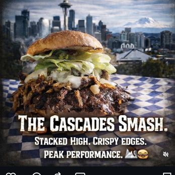 A&J's Bar and Grill - "Cascades Smash" - picture from business Instagram - Cheesesteaks Near Me - Seattle, Washington