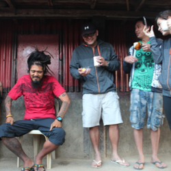 Trek Travel and Tours by Yunan Reyes - Yunan (in red) having Kalinga coffee with the rest of our tour group
