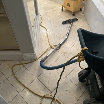 Castle Restorations  - Crema Marfil Marble before being restored - Flooring Near Me
