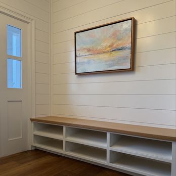 The Trim Guys - Entryway bench with storage for shoes. - Carpenters Near Me The Trim Guys - Entryway bench with storage for shoes. - Carpenters Near Me