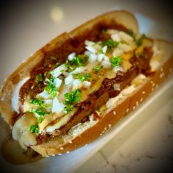 Ocado Restaurant - Chili cheese bratwurst