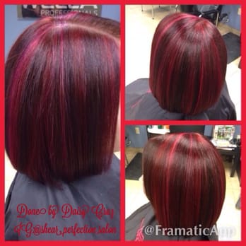Red And Magenta Highlights On Red Violet Hair Yelp