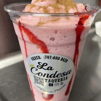 La Condesa Taqueria - Strawberry smoothie - Food Trucks Near Me - Napa, California La Condesa Taqueria - Strawberry smoothie - Food Trucks Near Me - Napa, California