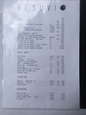 Menu photo 3 Vesuvio Traditional Italian Main Beach, QLD Menu photo 3 Vesuvio Traditional Italian Main Beach, QLD
