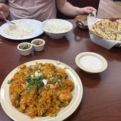 Kripa Indian & Nepali cuisine - Mixed biryani and garlic naan