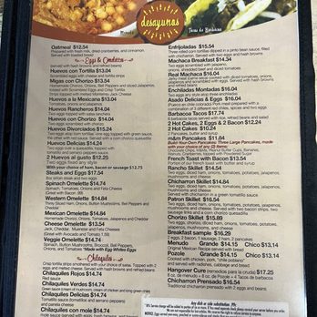 Delicias Cafe - Menu p5 breakfast - Mexican Near Me - Albuquerque, New Mexico