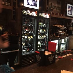 Alatte Coffee & Wine Bar - The wine fridge.