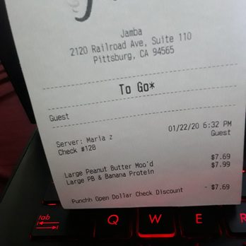 Jamba - Server "Maria" was shockingly rude - Juice Bars & Smoothies Near Me - Pittsburgh, California Jamba - Server "Maria" was shockingly rude - Juice Bars & Smoothies Near Me - Pittsburgh, California