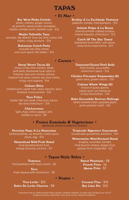Menu photo 2 Tropicado Mojito Bar Key West, FL
