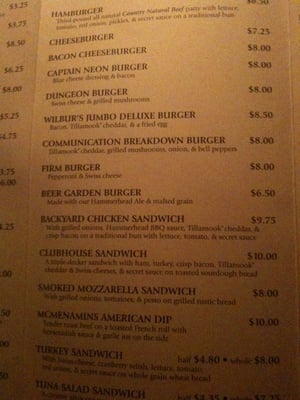 Menu photo 5 McMenamins on Monroe Corvallis, OR