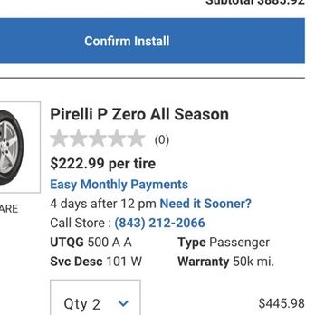 Pep Boys - Screen shot of quote. - Auto Repair Near Me - Charleston, South Carolina Pep Boys - Screen shot of quote. - Auto Repair Near Me - Charleston, South Carolina