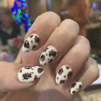 Tracy's Nails & Spa - Acrylics w/gel polish & 3-color cow print design by Becky - Nail Salons Near Me - Valencia, California Tracy's Nails & Spa - Acrylics w/gel polish & 3-color cow print design by Becky - Nail Salons Near Me - Valencia, California