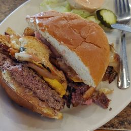 Their signature burger, the Rainbow burger. Quite tasty.