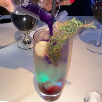 AnQi Bistro - Firefly cocktail!! With light up ice cubes!! - Asian Fusion Near Me - Costa Mesa, California