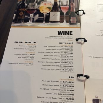 Topgolf - Wine menu - Golf Near Me - Fishers, Indiana