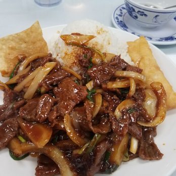 China Point - Lunch special: Steam rice & Mongolian beef. Comes with egg roll, wonton chip & egg soup. $8.99 Really delicious! - Chinese Near Me - Rancho Cucamonga, California China Point - Lunch special: Steam rice & Mongolian beef. Comes with egg roll, wonton chip & egg soup. $8.99 Really delicious! - Chinese Near Me - Rancho Cucamonga, California