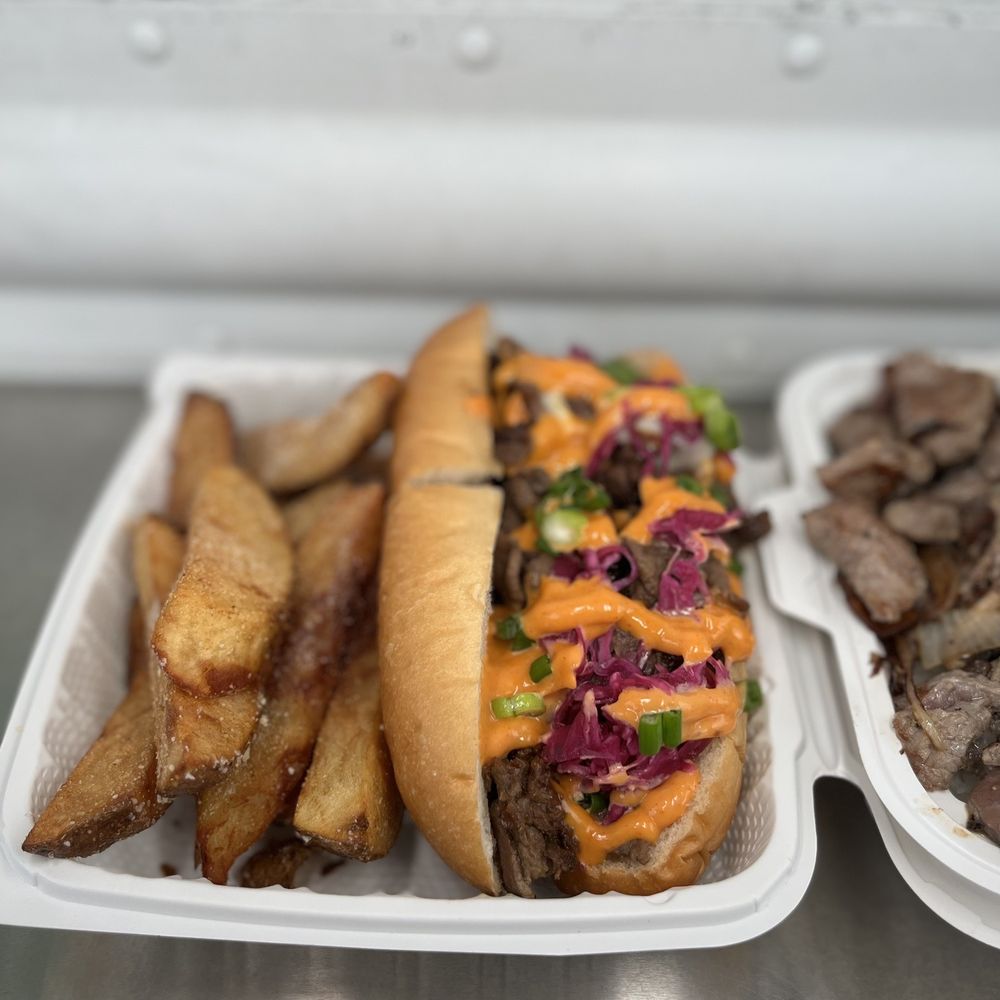 Steak Farm - a sandwich and french fries - Food Trucks Near Me - Kahuku, Hawaii Steak Farm - a sandwich and french fries - Food Trucks Near Me - Kahuku, Hawaii