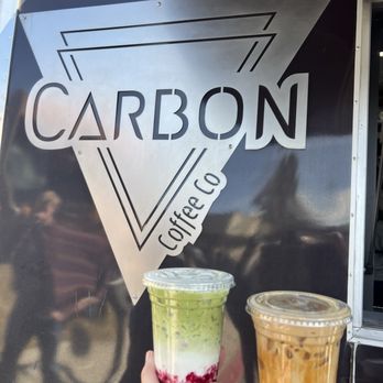 Carbon Coffee - 2/25/24 Wildberry Matcha & Caramel Macchiato - Coffee & Tea Near Me - Reno, Nevada