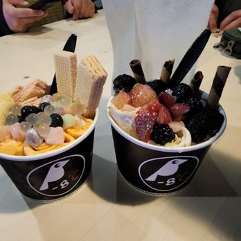 Negative 8C - Thai Tea and Mango Rolled Ice Cream with accessories condiments - Desserts Near Me - Gardena, California Negative 8C - Thai Tea and Mango Rolled Ice Cream with accessories condiments - Desserts Near Me - Gardena, California